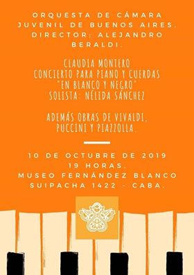 Concierto en Blanco y Negro de Claudia Montero en Buenos Aires